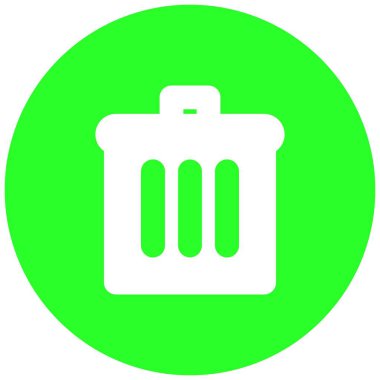 Çöp kutusu simgesi, çember arkaplanındaki simge simgesini sil