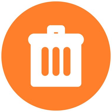 Çöp kutusu simgesi, çember arkaplanındaki simge simgesini sil