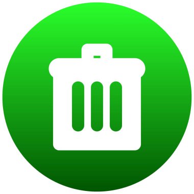 Çöp kutusu simgesi, çember arkaplanındaki simge simgesini sil