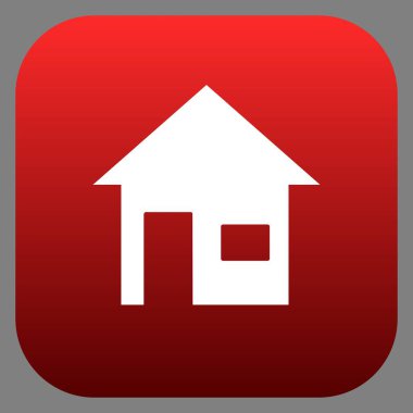 ev simgesi, kare arkaplanda ev simgesi düğmesi