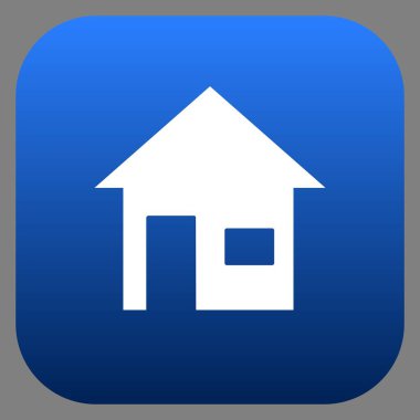 ev simgesi, kare arkaplanda ev simgesi düğmesi