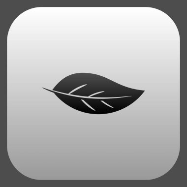 Kare arkaplan vektöründe yaprak simgesi