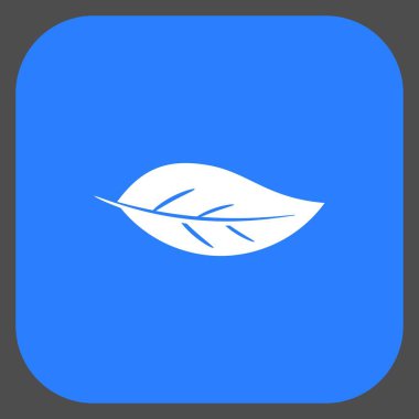 Kare arkaplan vektöründe yaprak simgesi