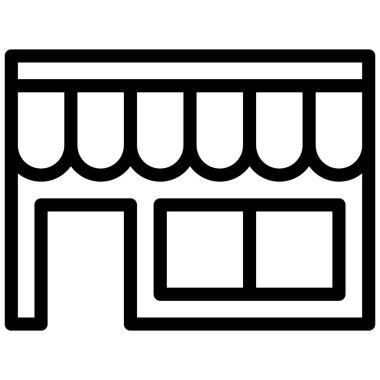 dükkan standının simge vektörü