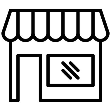 dükkan standının simge vektörü