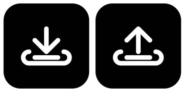 Kare arkaplan vektörüne simge yükle ve yükle