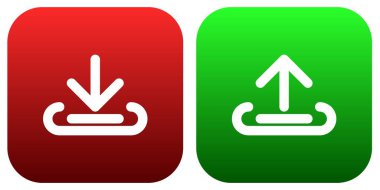 Kare arkaplan vektörüne simge yükle ve yükle