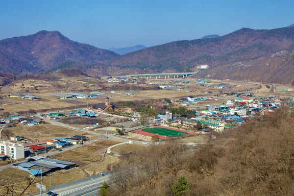 Goesan County Jižní Korea Února 2021 Zajmout Město Yeonpung Poloviny — Stock fotografie