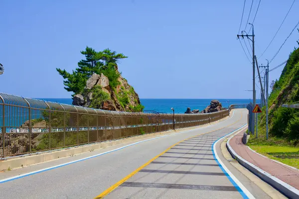 Goseong County South Korea July 2019 Tall Seaside Rock Towering Royalty Free Stock Photos