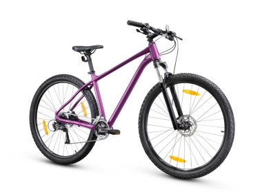 Dağ bisikleti beyaz arka planda izole edilmiş. Yan görünüm