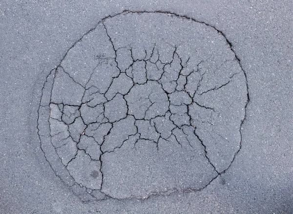 Large Pit Asphalt Cracks — Stock Photo, Image