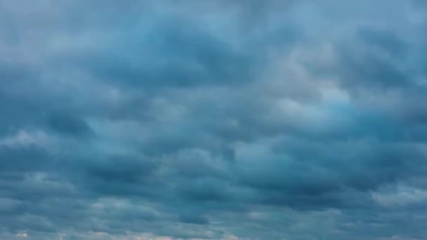 Ciel Dramatique Avec Nuages Pluvieux Plan Aérien Time Lapse — Video