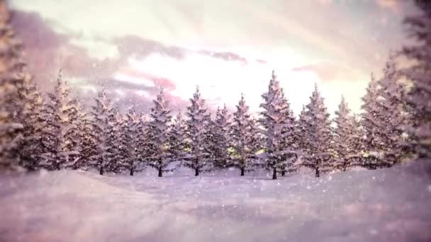 Animierte Weihnachten Hintergrund Szene — Stockvideo