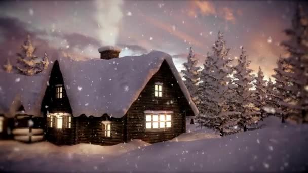 Kış Manzarasının Boyutlu Animasyonu — Stok video