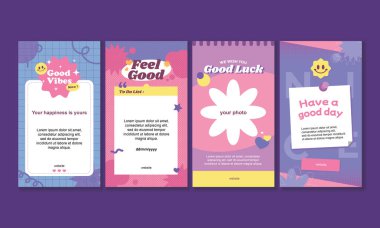 Düzenlenebilir sosyal medya hikaye şablonu eğlenceli bir tema ile