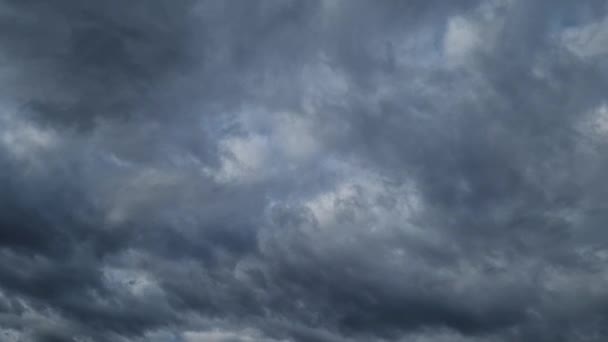 Overcast Timelapse Background Fast Moving Rain Clouds Sky Cloudy Windy — Vídeos de Stock