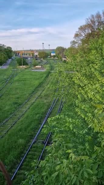 Ungheni 몰도바 철도의 전이점 루마니아와 보든에 위치한 라인에서 유럽으로 바퀴의 — 비디오