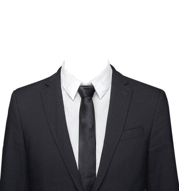 Beyaz arka planda takım elbise ceketi. Grafik tasarımı için model şablonu