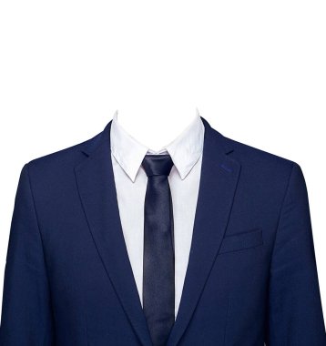 Beyaz arka planda takım elbise ceketi. Grafik tasarımı için model şablonu