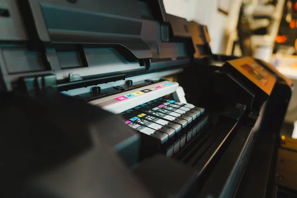 Inkjet printer cartridges. Printing equipment. Home factory technology. Photo printer