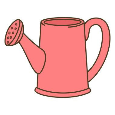 Çizgi film sulama beyaz arkaplanda izole edilmiş vektör illüstrasyonuName