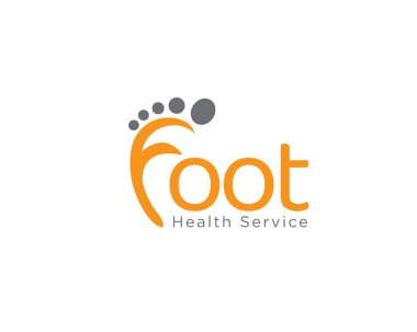 ayak logosu, tıbbi hizmet ve sağlık kliniği için basit modern tasarımlar tasarlıyor.