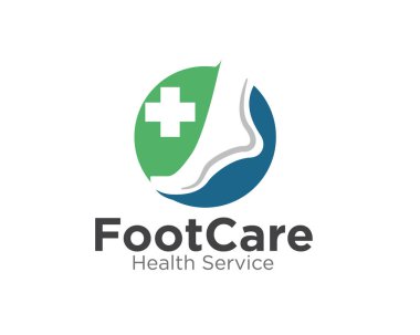 ayak bakımı logosu tıbbi hizmet için basit modern tasarım tasarladı