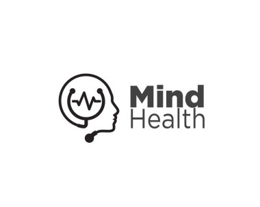 Tıbbi danışmanlık logosu için steteskop zihin sağlığı logosu tasarımları