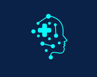 Ruh sağlığı logosu, tıbbi logo ve klinik için basit modern tasarımlar tasarlıyor.