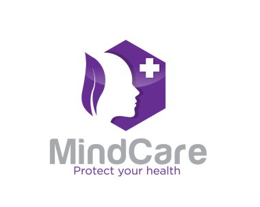 Akıl sağlığı logosu tıbbi servis ve danışma logosu tasarımları