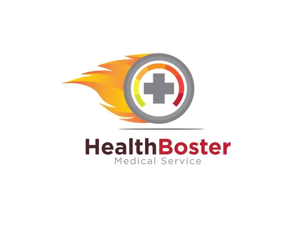 fast health, for booster health and medical service logo designs
