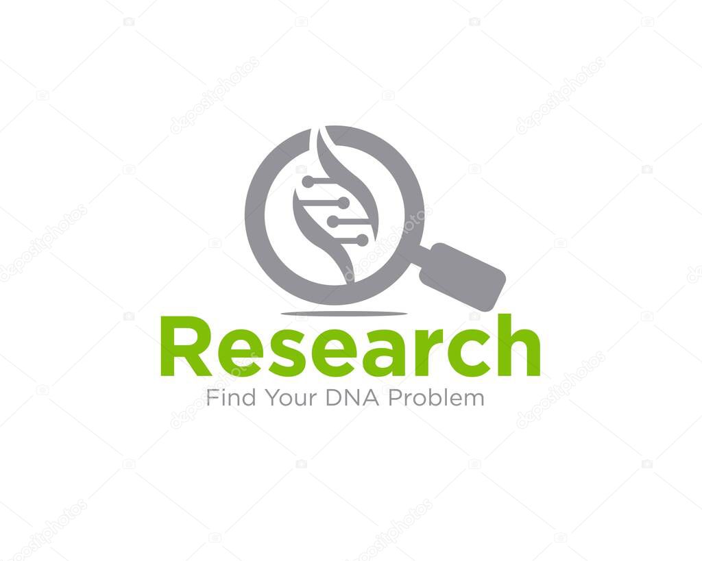Dna research logo designs for medical service logo