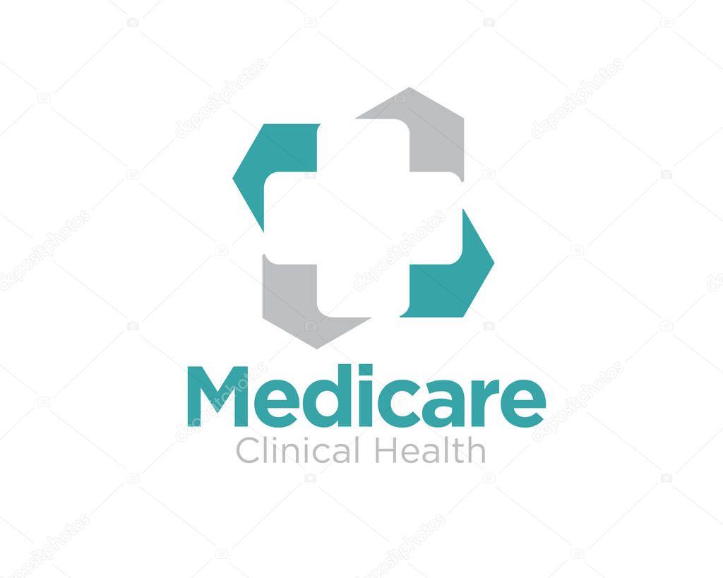 Medicare logo designs for health service hospital and clinic logo