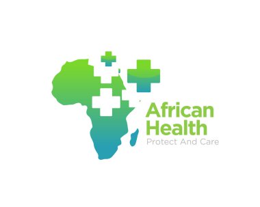 Sağlık hizmetleri ve sağlık kliniği için Afrika sağlık koruma logosu tasarımı