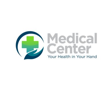 Danışmanlık ve klinik için el çapraz tıbbi servis logosu