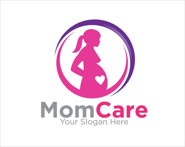 stock vector love mom care logo designs for pregnant consult