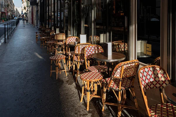 Café Terraço Uma Rua Paris França — Fotografia de Stock