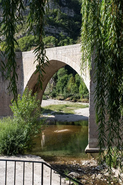 Picturesque Village Gorges Tarn France Typical Bridge — Stock Photo, Image