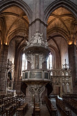Interior of Rodez Cathedral in France