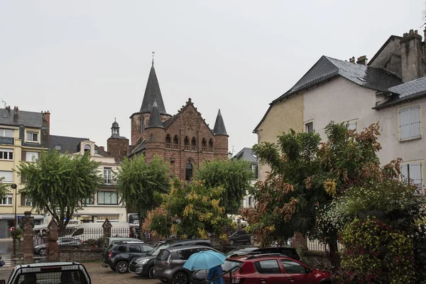 Fransa Nın Aveyron Kentindeki Lot Vadisi Ndeki Espalion Kasabasının Mimarisi — Stok fotoğraf