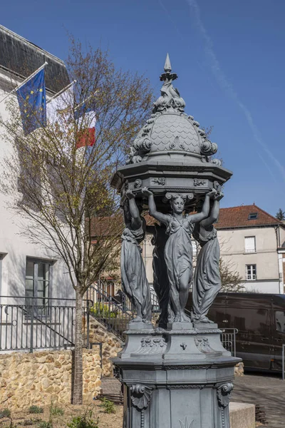 Gros Plan Une Fontaine Eau Dans Une Rue France — Photo