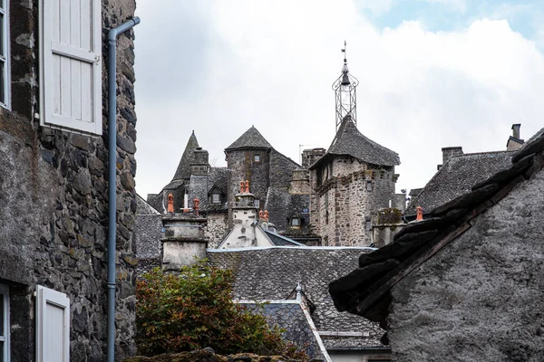 Типичная Архитектура Города Салер Франции Оверни — стоковое фото