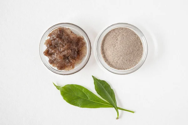 stock image Baobab leaf and powder form used for food