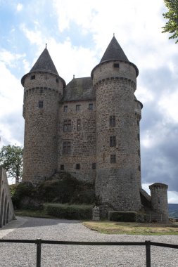 Fransa 'nın Cantal bölgesinde Val Castle