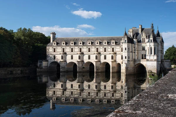 Außenarchitektur Des Chteau Chenonceau Ufer Der Loire Frankreich — Stockfoto