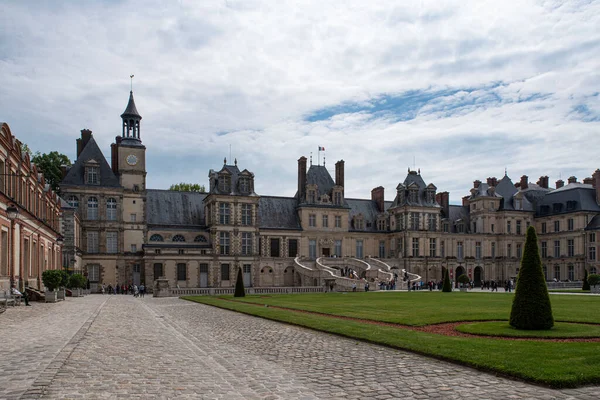 Außenarchitektur Des Chteau Fontainebleau Frankreich — Stockfoto
