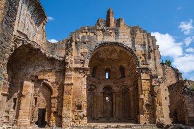 Fransa 'nın güneyindeki Alet les Bains Manastırı' nın harabesi.