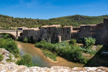 Fransa 'nın güneyindeki Ortaçağ köyü Lagrasse