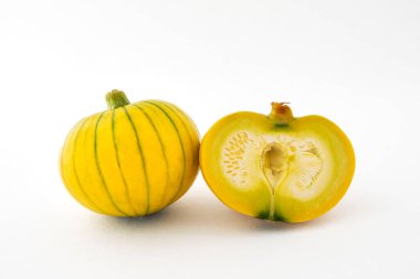 Zucchiolo 'ya yakın çekim, yaz için taze bir sebze.