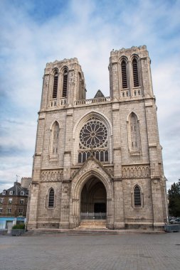 Saint Germain church in the town of Flers in Normandy, France clipart